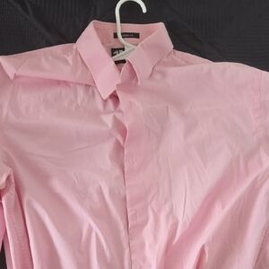 Express Men's Soft Pink Casual Button Down Shirt